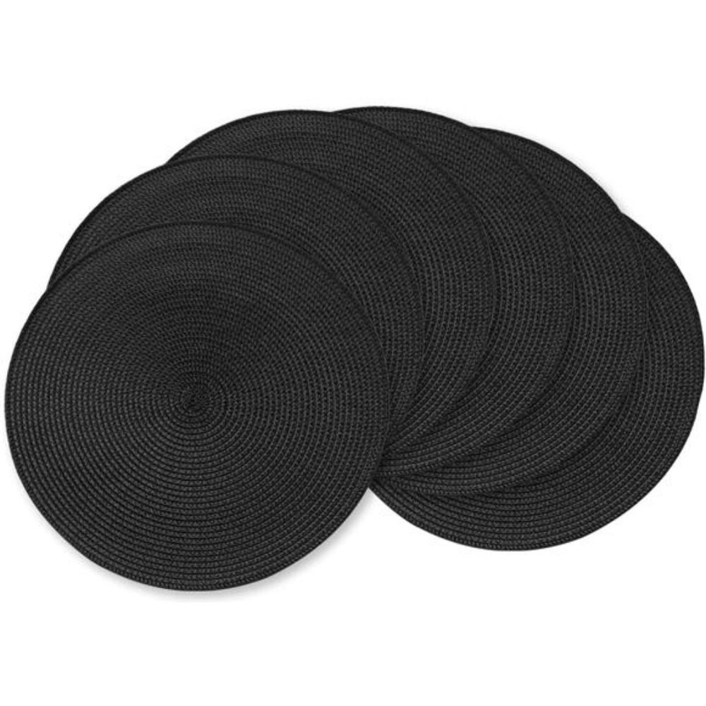 Round Braided Placemats 15 Inch Round Table Mats for Dining Tables